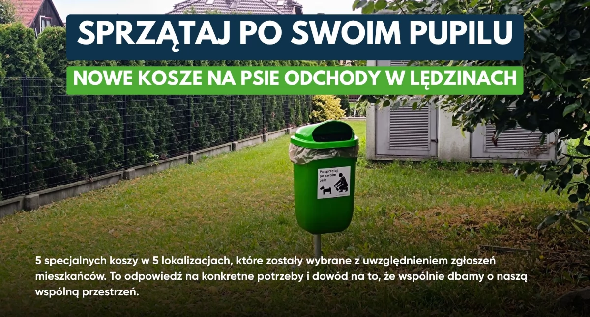 Nowe kosze na psie odchody