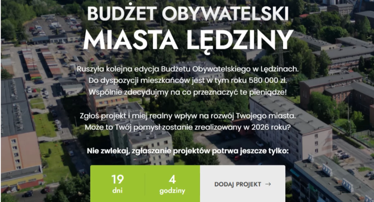 Budżet obywatelski w Lędzinach już ogłoszony