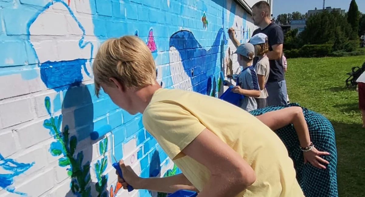 Imponujący mural na ścianie ORS Lędziny