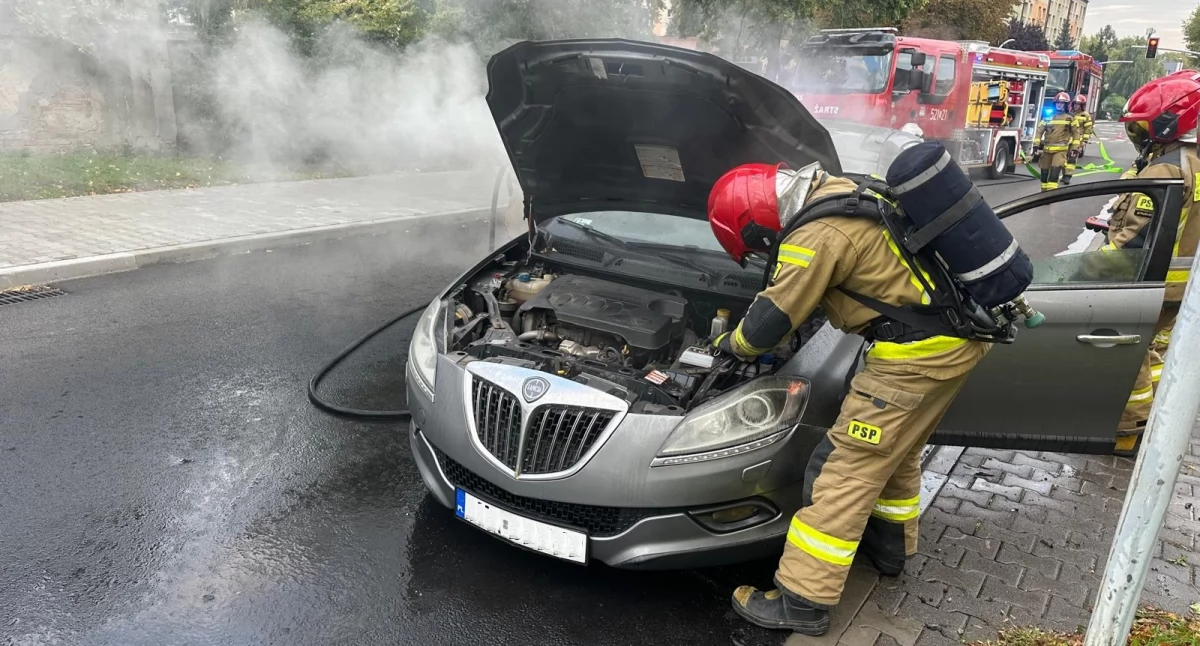 Pożar samochodu na ul. Mikołowskiej