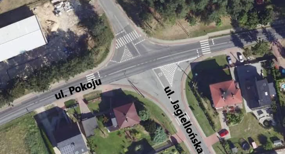 Zmiana organizacji ruchu na skrzyżowaniu ul. Pokoju z ul. Jagiellońską w Lędzinach