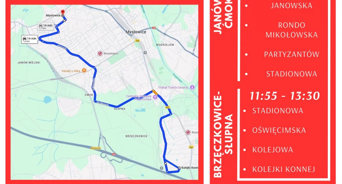 Mysłowice: utrudnienia w ruchu 19 października