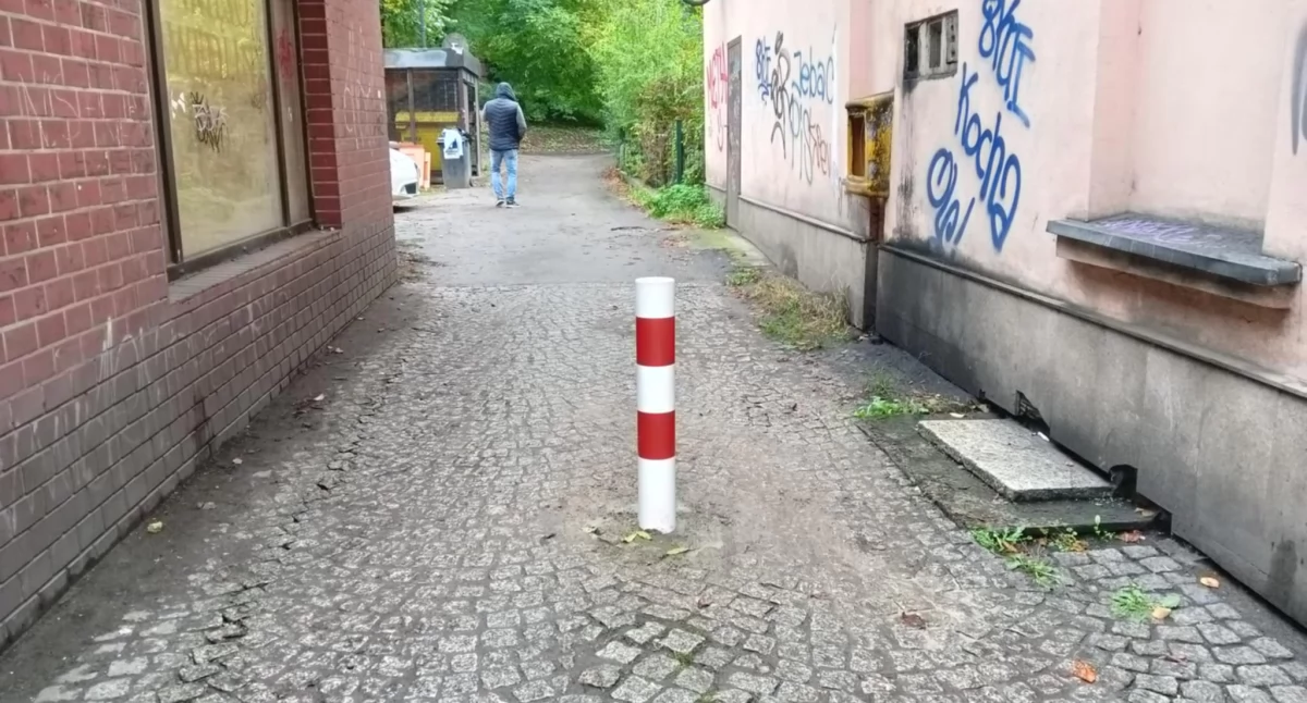 Zamknięty drogowy skrót z ul. Starokościelnej do Grunwaldzkiej