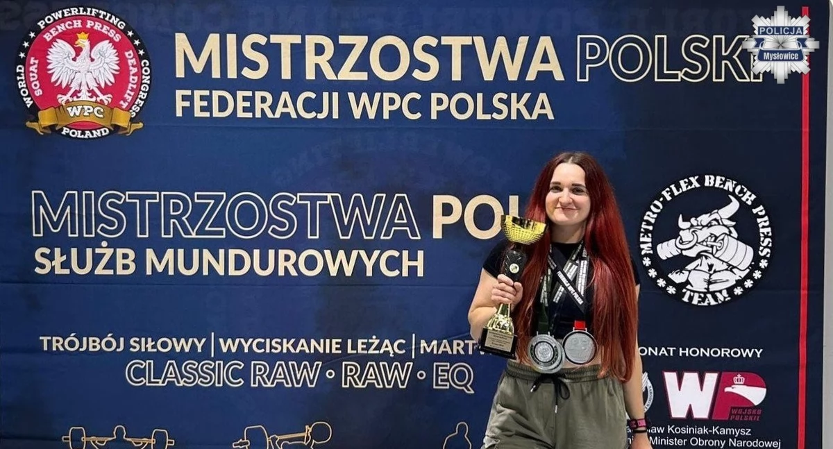 Mysłowicka policjantka jedną z najsilniejszych w kraju! Sierż. Kamila Dulowska z medalami na mistrzostwach Polski