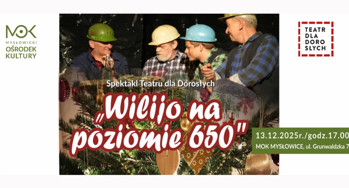 Wilijo na poziomie 650 - MOK zaprasza na spektakl o podziemnym strajku
