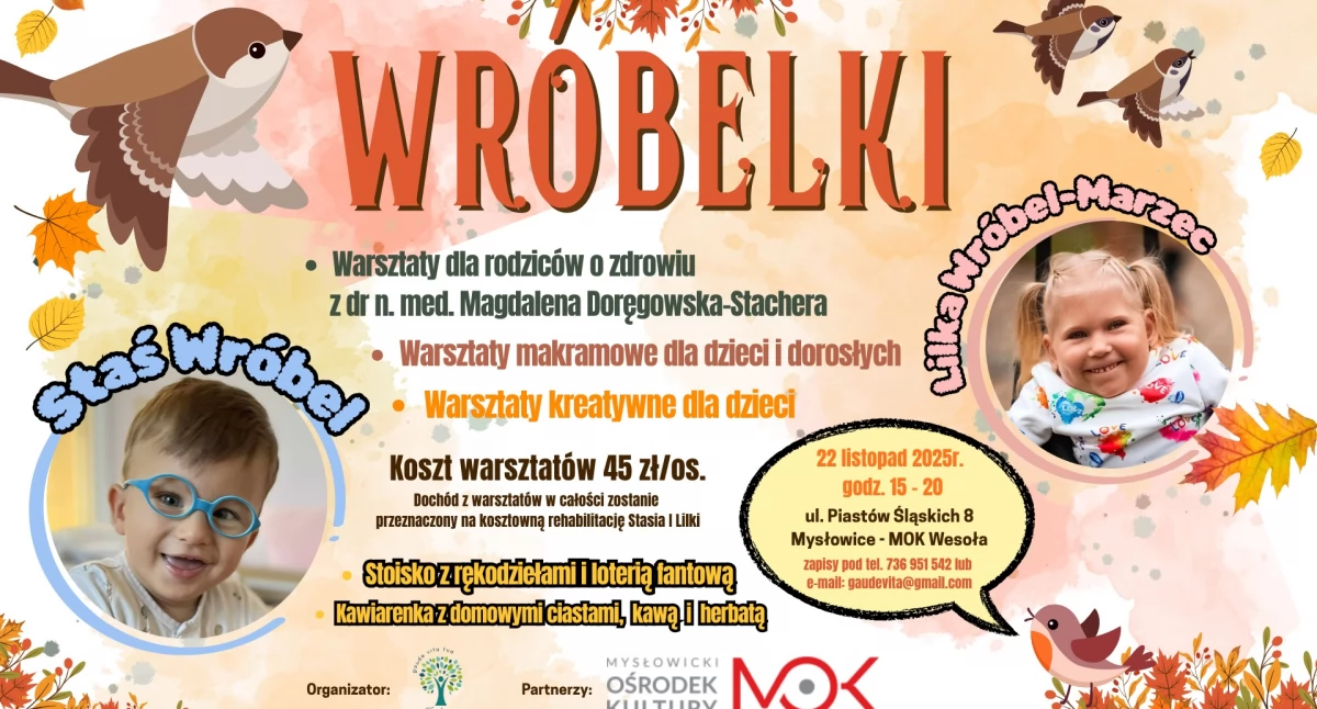 Zabawa i pomaganie - charytatywne warsztaty dla Stasia i Lilki