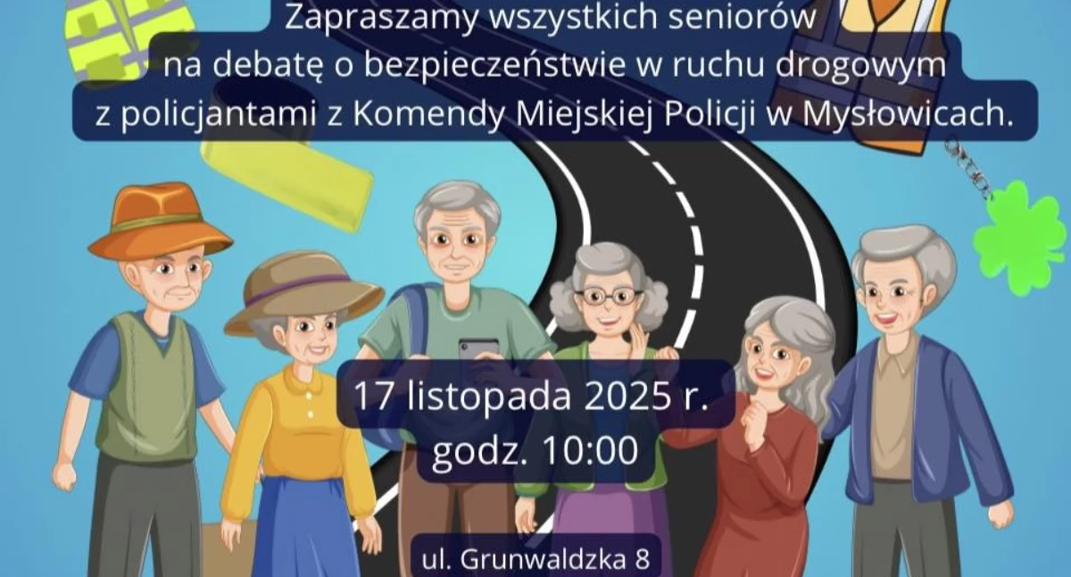 Debata o bezpieczeństwie seniorów na drodze – spotkanie w Mysłowicach