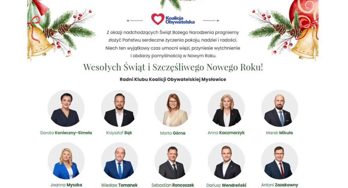 Życzenia od radnych klubu Koalicji Obywatelskiej