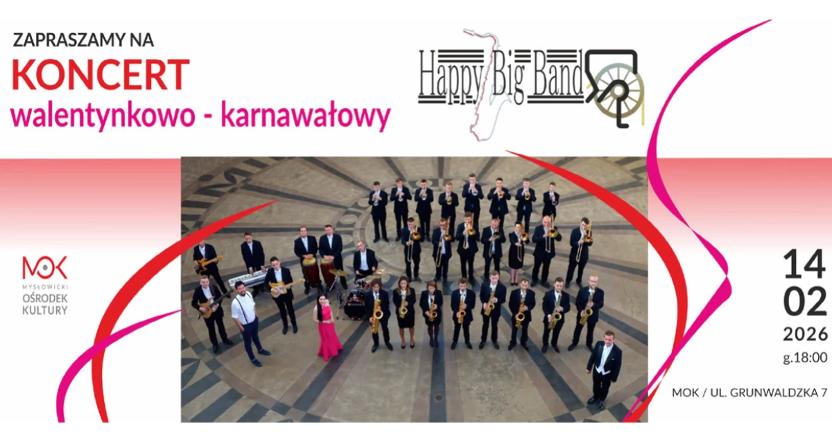 Walentynkowo-karnawałowy koncert Happy Big Band
