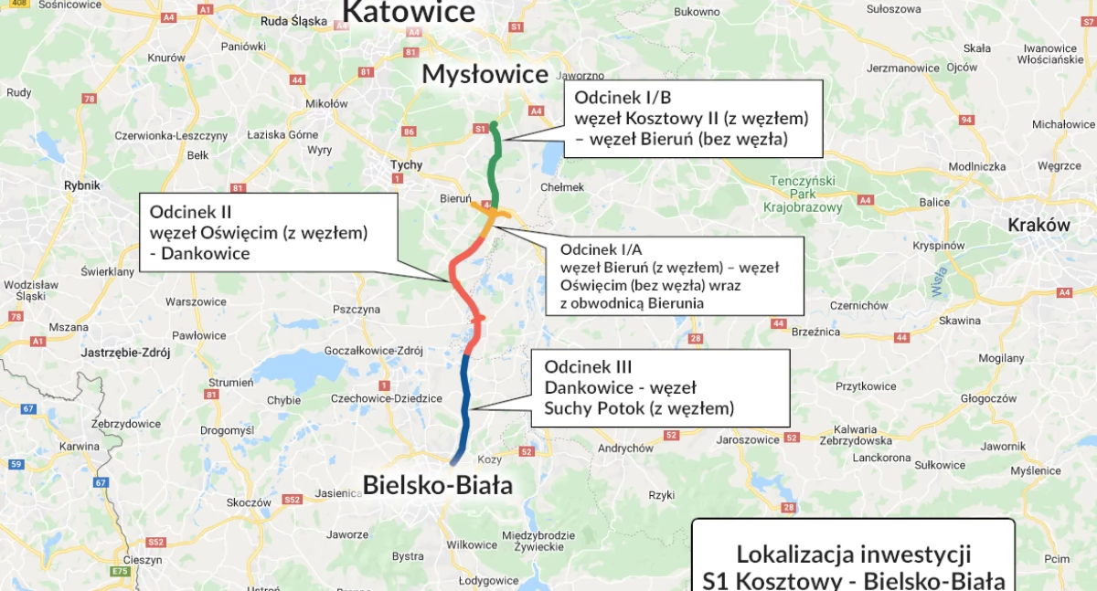 Budowa S1 Mysłowice – Bielsko-Biała: zmiany organizacji ruchu w Imielinie