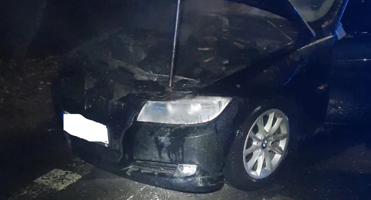 Pożar samochodu na Ćmoku