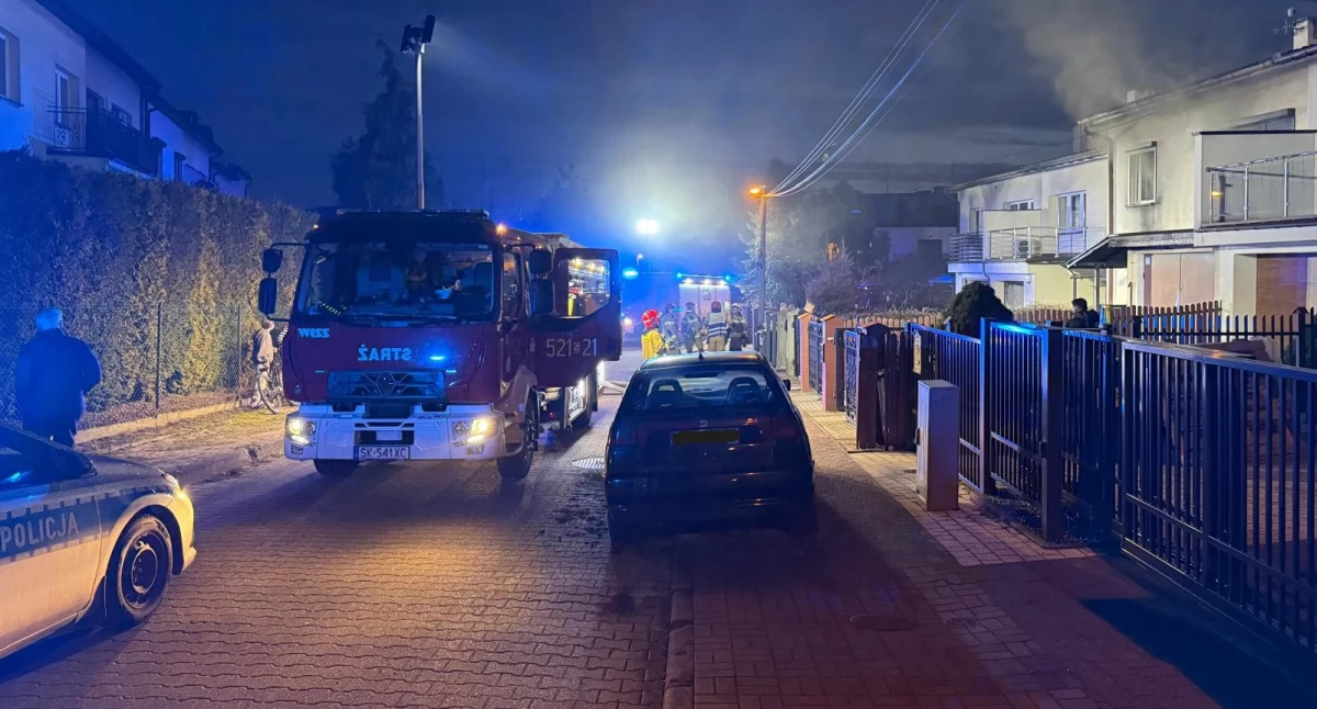 Pożar domu jednorodzinnego na Bończyku