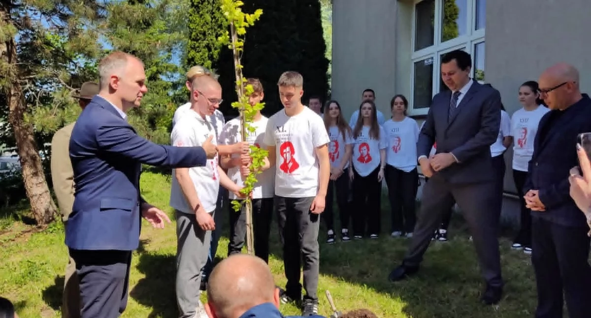 Drzewo pamięci zostało posadzone na terenie CKZiU. Mysłowicka szkoła upamiętniła górników z kopalni „Wujek”