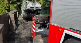 Nocny pożar samochodu elektrycznego w Mysłowicach. S&hellip;