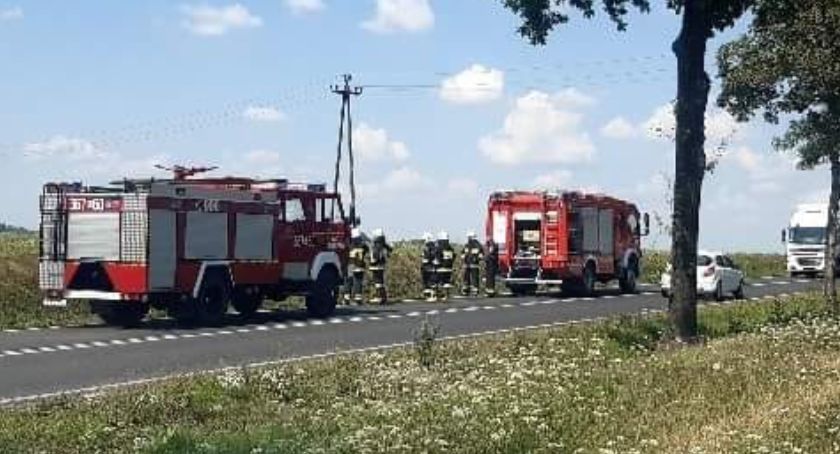 Pożar trawy w miejscowości Rębowo 7.08.2020