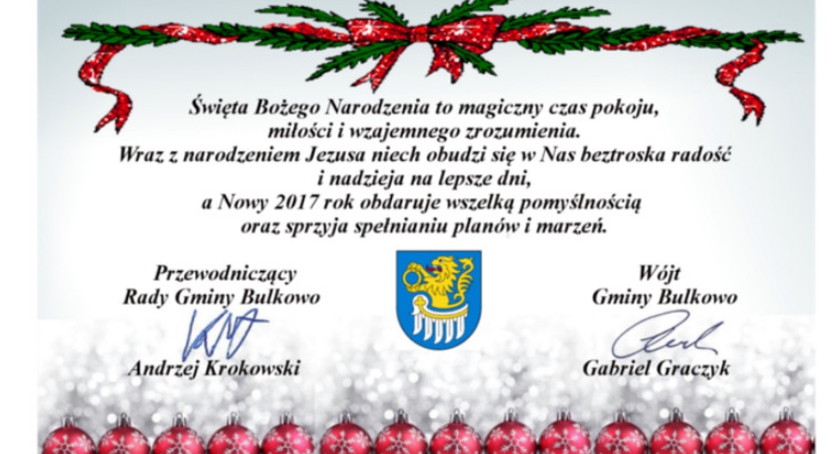Świąteczne Życzenia z Bulkowa
