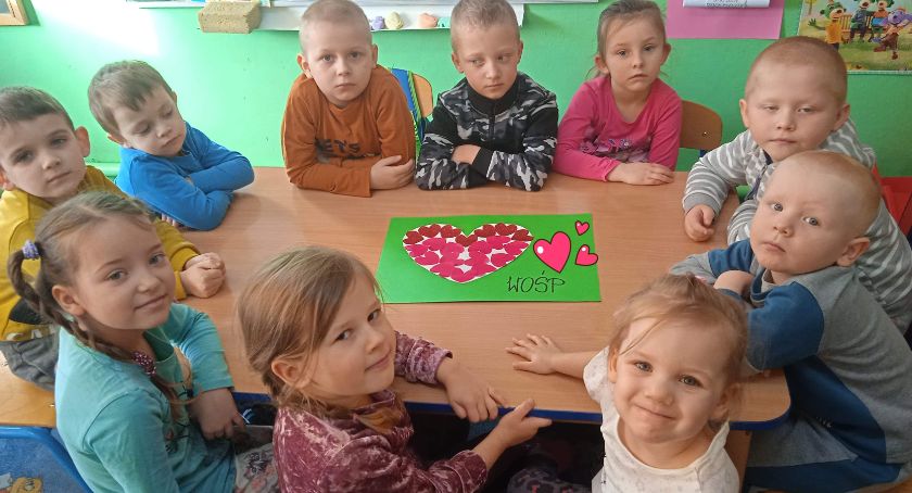 Serdeczna karteczka dla WOŚP od przedszkolaków z Nowego Radzikowa