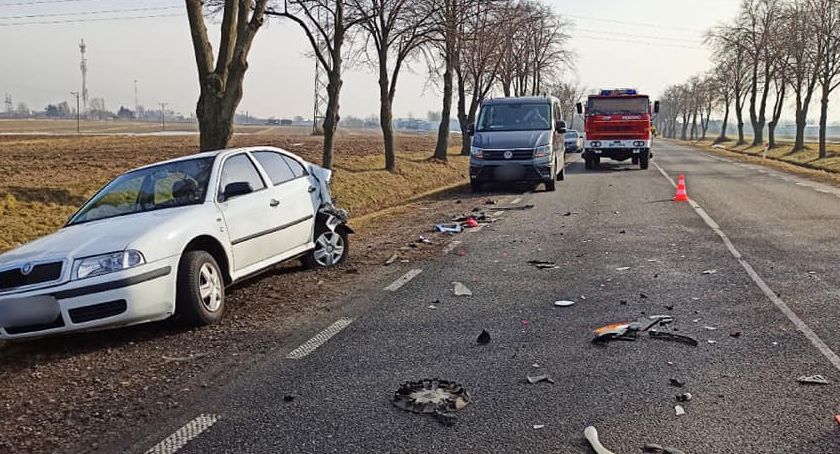 Wypadek na drodze nr 62, pod Wyszogrodem , 24.02.2021