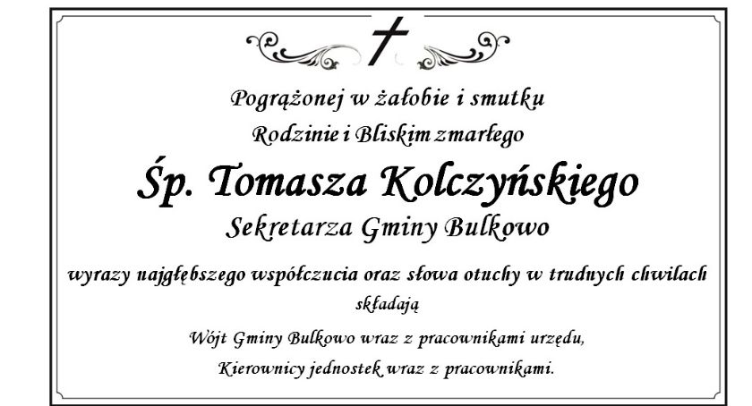 Odszedł od nas Pan Tomasz Kolczyński