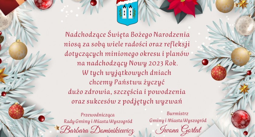 Życzenia z okazji Świąt Bożego Narodzenia UG Bulkowo