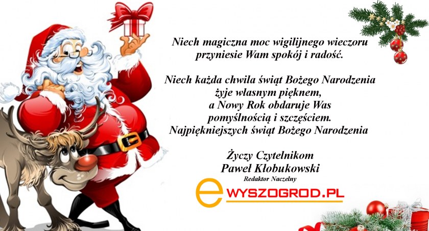 Życzenia z okazji Świąt Bożego Narodzenia Redakcja e-wyszogrod.pl