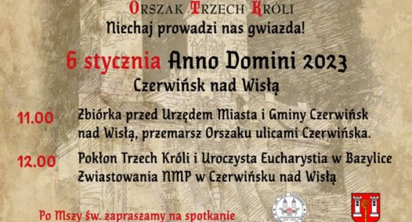 Orszak Trzech Króli 2023 do Czerwińska nad Wisłą