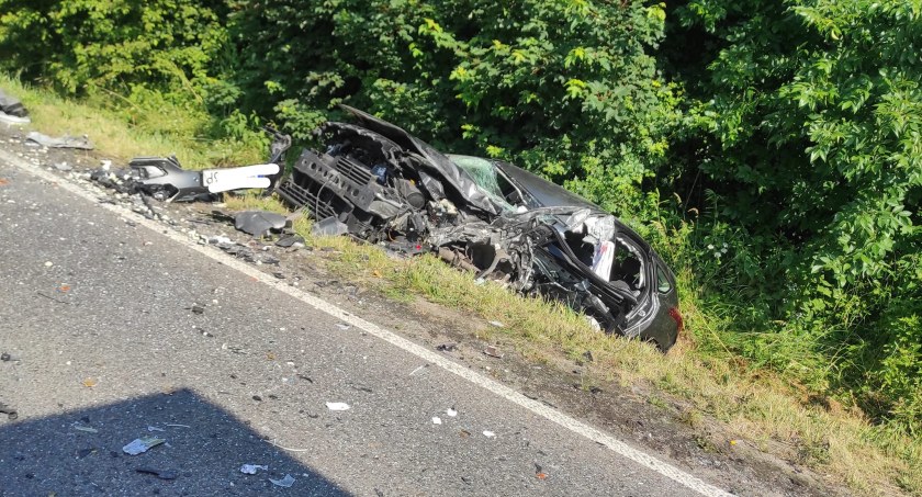 Wypadek na drodze nr 62 19.06.2023 Wyszogród