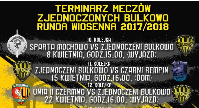 TERMINARZ MECZÓW LIGOWYCH ZJEDNOCZONYCH BULKOWO - WIOSNA 2018