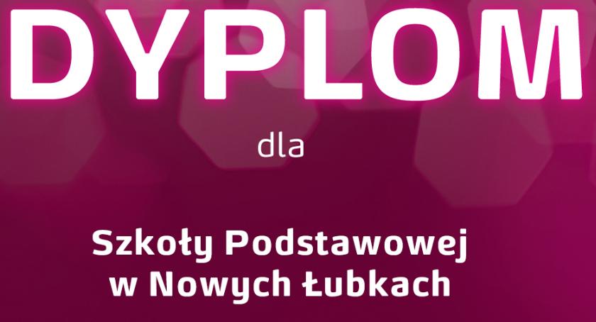 DYPLOM DRUŻYNY ENERGII DLA SZKOŁY PODSTAWOWEJ W NOWYCH ŁUBKACJ