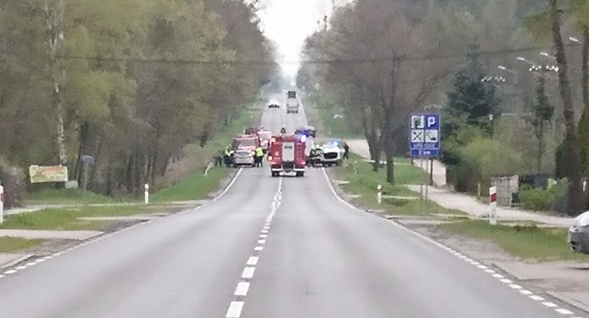 Słupno 21 kwietnia  Wypadek na drodze nr 62