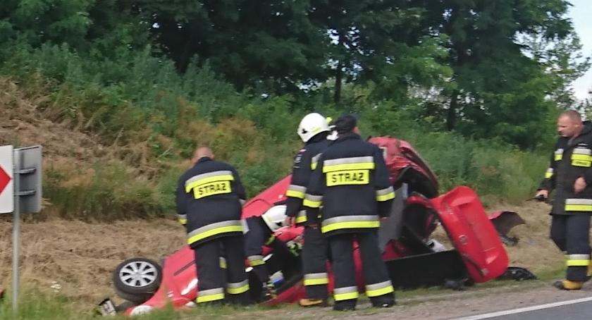 Wypadek na drodze nr 62 w miejscowości Chmielewo