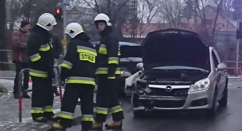 Wyszogród kolizja na skrzyżowaniu