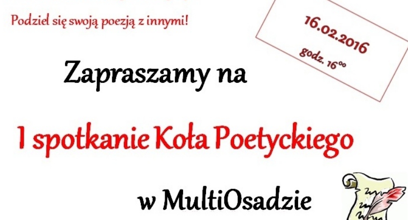 Spotkanie Koła Poetyckiego w GCK MultiOsada
