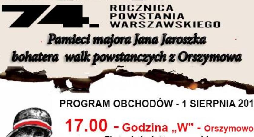 1 sierpnia- 74 rocznica Powstania Warszawskiego... Orszymowo godz. 17,00