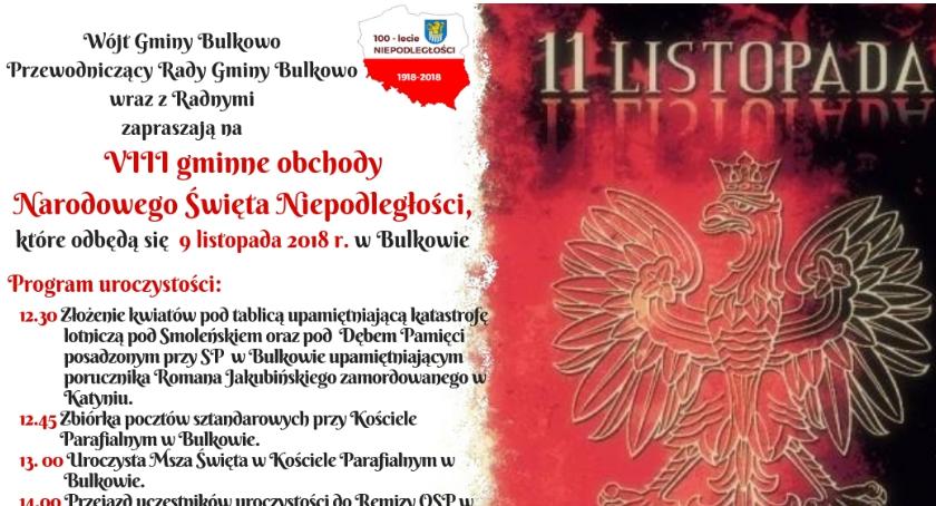 VIII Gminne obchody Narodowego Święta Niepodległości w Bulkowie