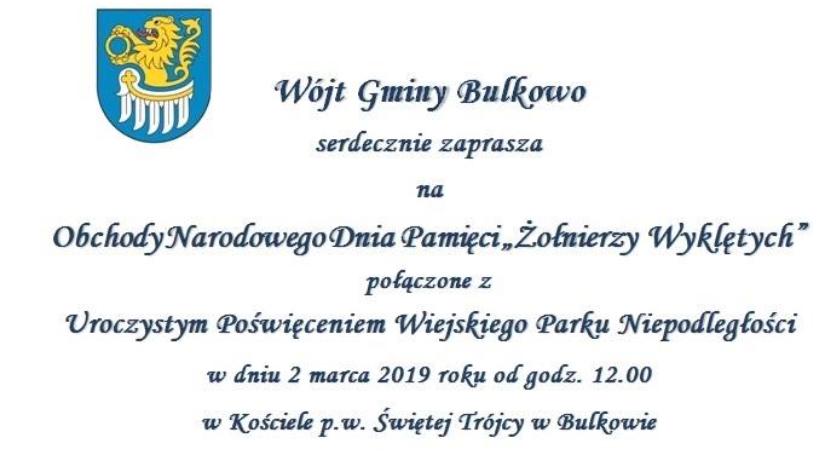 Obchody Narodowego Dnia Pamięci Żołnierzy Wyklętych -Bulkowo