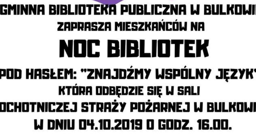 Noc Bibliotek w Bulkowie