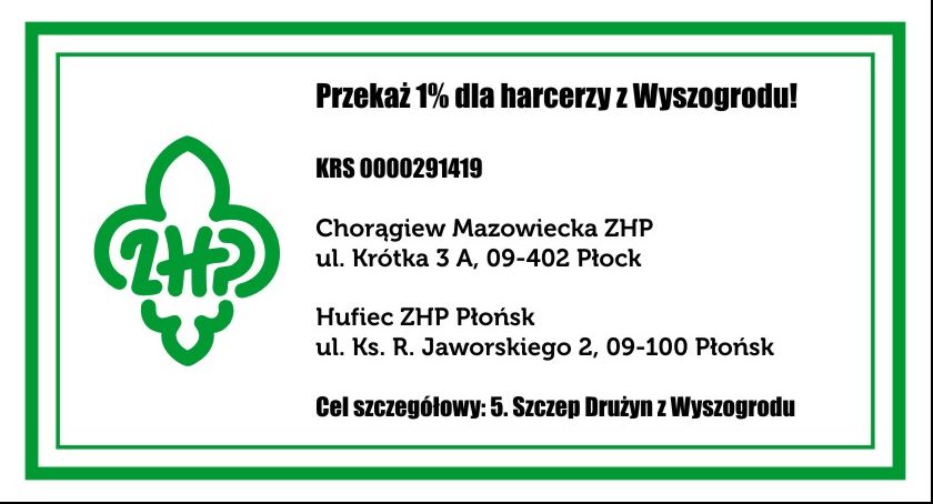 1% dla harcerzy z Wyszogrodu!