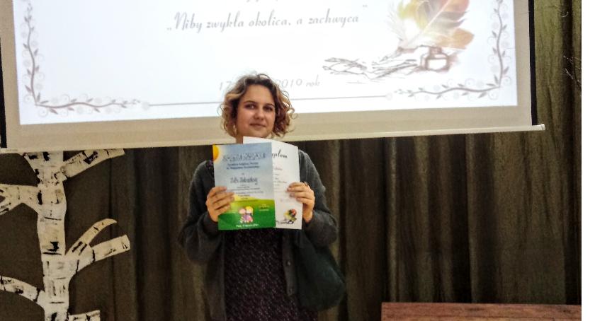 Laureatka konkursu literackiego z SP Wyszogród