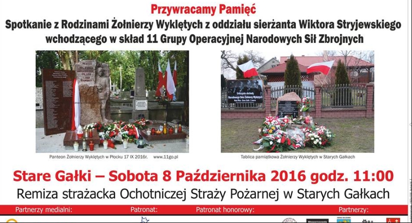 Gałki Stare - Spotkanie z Rodzinami Żołnierzy Wyklętych 8.10.2016