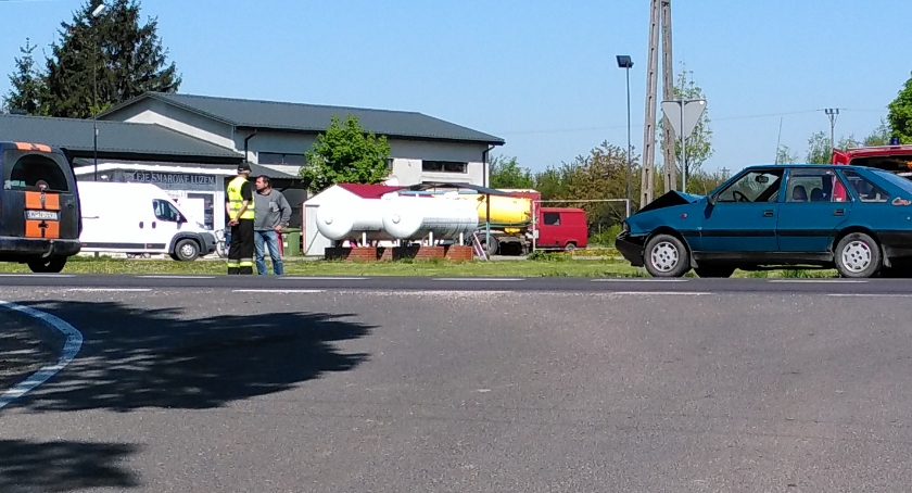 Kolizja na drodze nr 62 w Czerwińsku