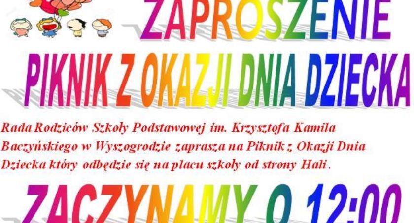 Zaproszenie na piknik z okazji Dnia Dziecka.