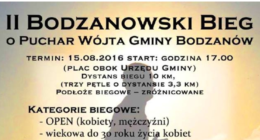 II BIEG BODZANOWSKI O PUCHAR WÓJTA GMINY BODZANÓW 