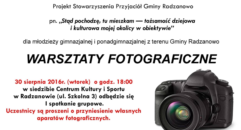Warsztaty Fotograficzne w Radzanowie.
