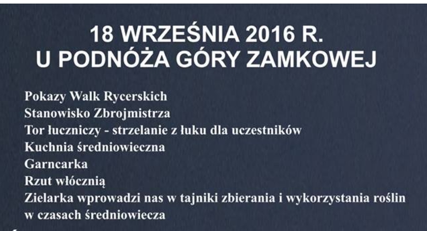 Zaproszenie do Śreniowicznego Wyszogrodu w dn.18 września.