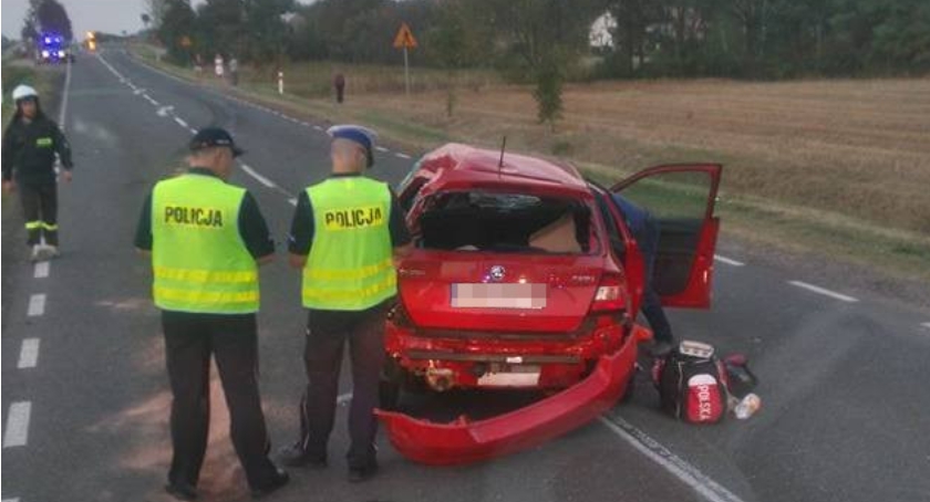 Osp Wyszogród - wypadek w Słominie.