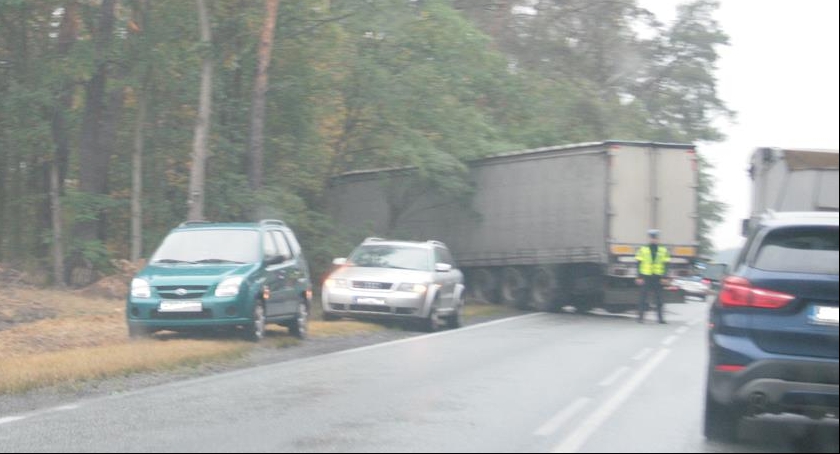 Wypadek na drodze nr 50 okolice Młodzieszyna