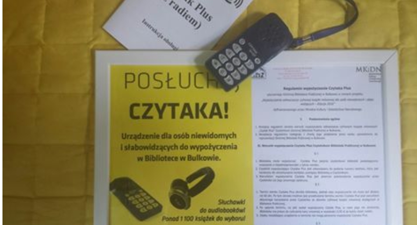 Czytak Plus oraz ponad tysiąc książek mówionych w bibliotece w Bulkowie.