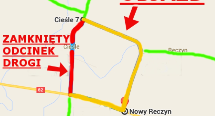 INFORMACJA O ZAMKNIĘCIU DROGI KĘPA POLSKA - BODZANÓW od 10.10.2016r. w godz. 7.00-17.00