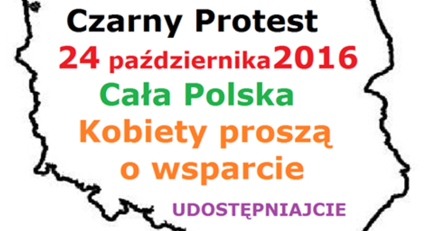 Czarny Protest .Kobiety proszą o wsparcie.